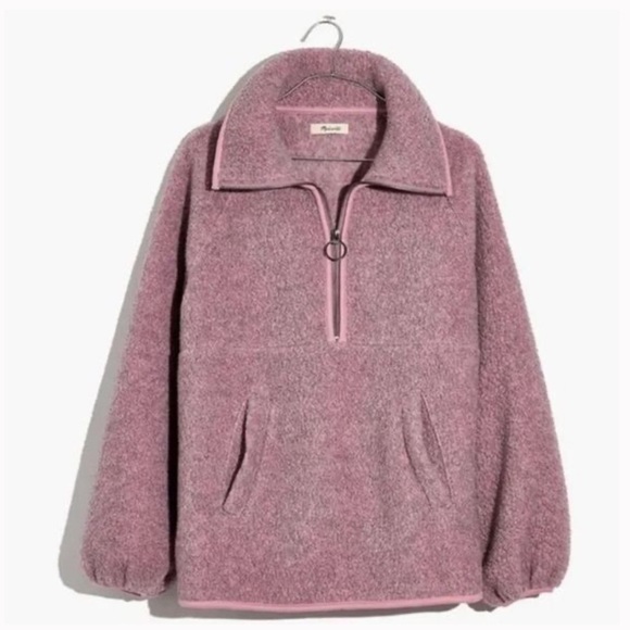 Madewell lilac Recycled Polartec Fleece Pullover Jacket - Picture 1 of 6